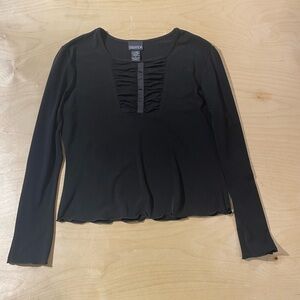 Baranda Black Long Sleeve Top Large (OK)